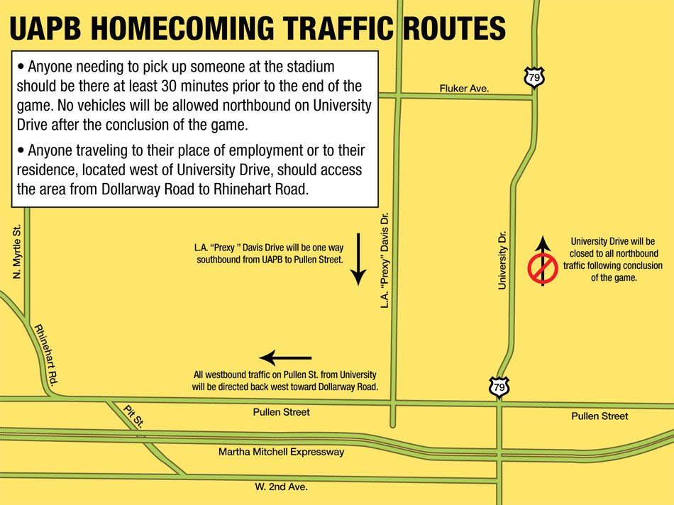 Police issue traffic flow plan for UAPB homecoming game