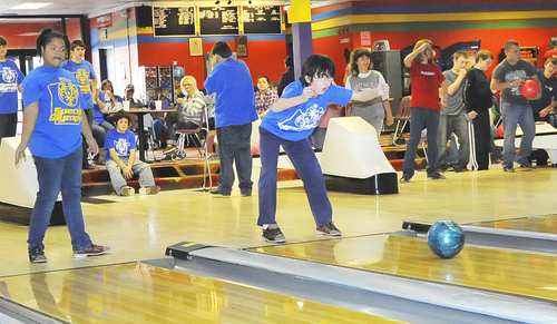 Special Olympians bowl