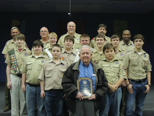 Local Boy Scout troop honors leader