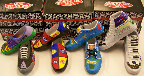 Star City High School Art 2 students design shoes for 2013 Vans Custom Culture national competition