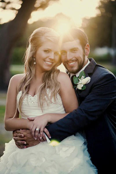 Sarah Barnes and Adam Garner exchange wedding vows