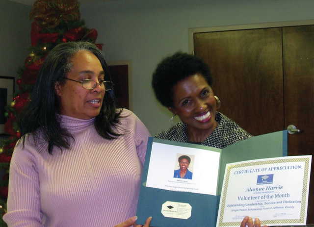 Alamae Harris named volunteer of the month by ASPSF