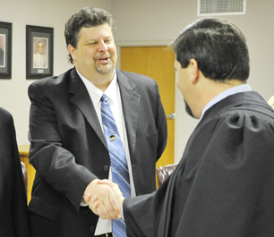 Gets his oath of office
