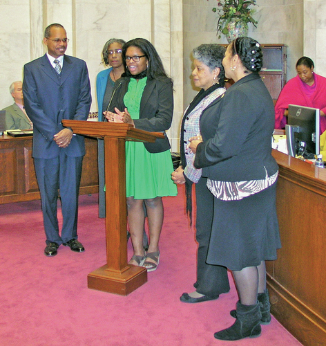 Former Pine Bluff teen honored in state Senate