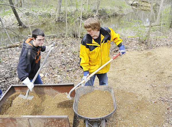 Eagle Scout hopeful uses spring break to improve bayou trail