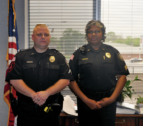 Police department promotes two