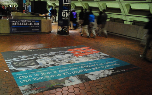 State Department commuters target of Mayflower oil spill ad