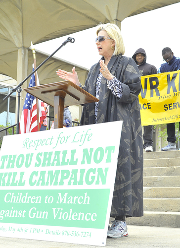 Children, adults march against gun violence in Pine Bluff