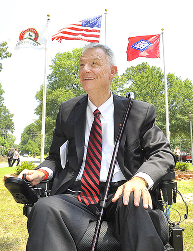 A GRAND NEW FLAG  Country club flying stars-and-stripes