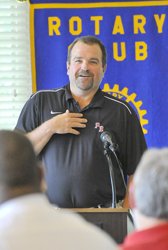 Bolding talks education with Rotary Club