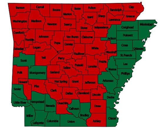 50 Arkansas counties now under burn bans