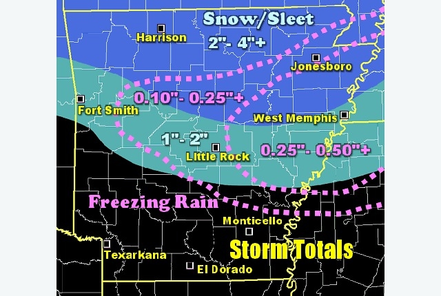 Winter storm leaves Pine Bluff out in the cold