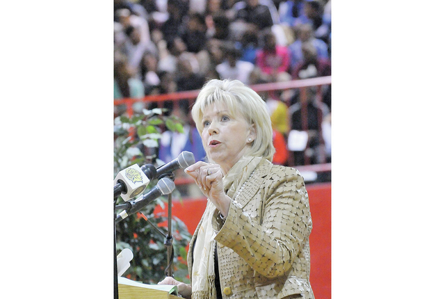 BENCHMARK BOOSTER Academic pep assembly delivers a charge