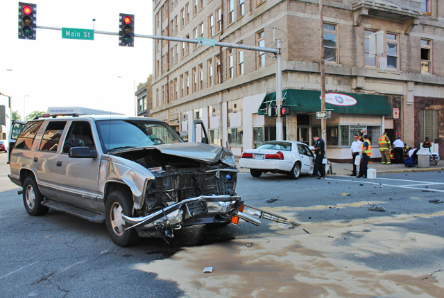 Citations issued in downtown collision