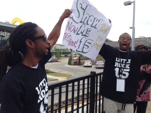 McDonald’s protesters call for higher wages, right to unionize