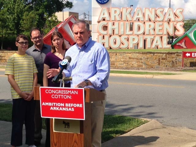 Pryor, Cotton spar over hospital-funding vote