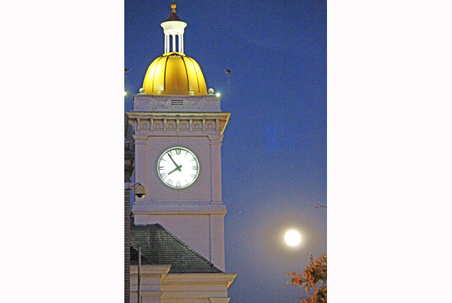 Supermoon over Main Street