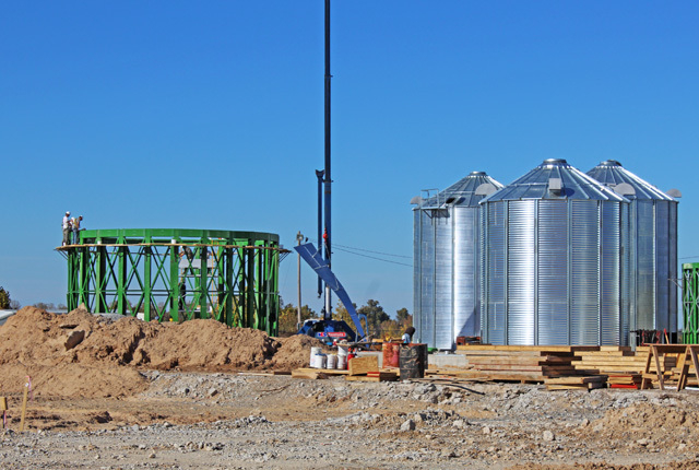 Construction continuing at new rice mill