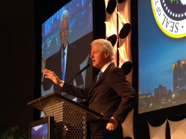 ?Bill Clinton touts impact of presidential library