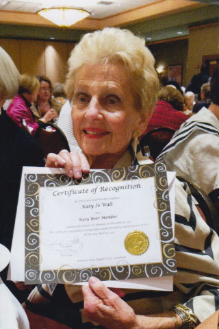 P.E.O. honors 60-year member
