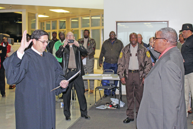 Woods sworn in