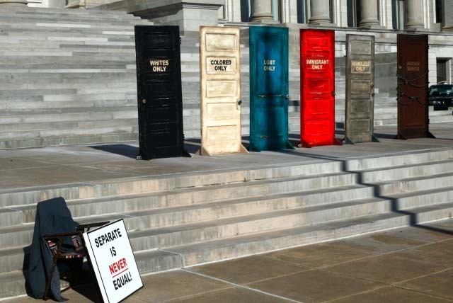 Artist uses doors to make statement at Capitol