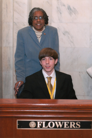 Calvert serves as page in state senate