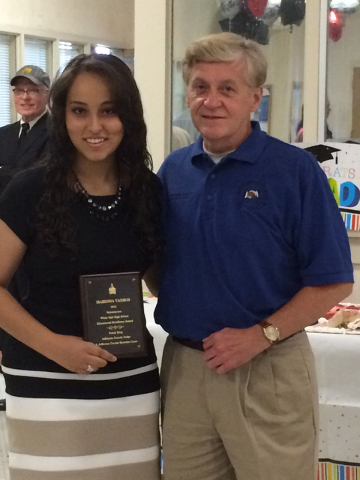 WH salutatorian receives award