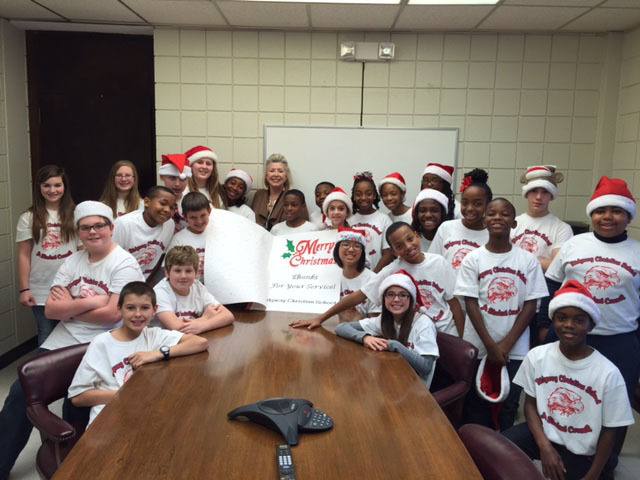 Ridgway students make presentation to mayor