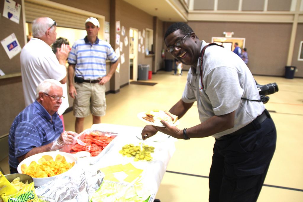 Emergency workers treated lunch at Watson Chapel Baptist Church