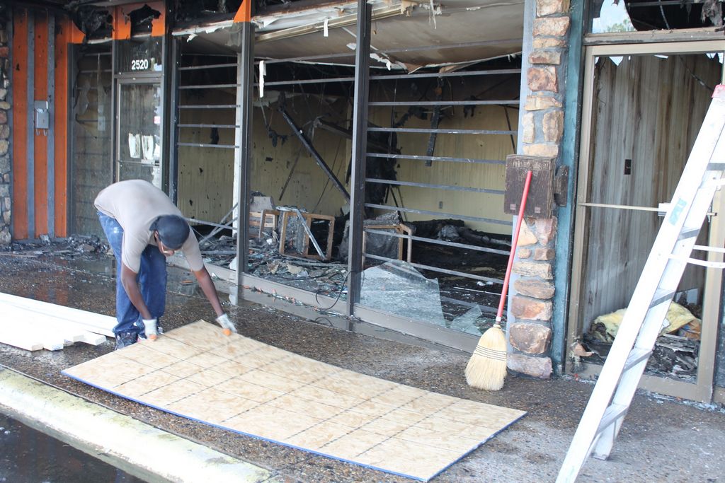 Fire damages strip mall; no one injured