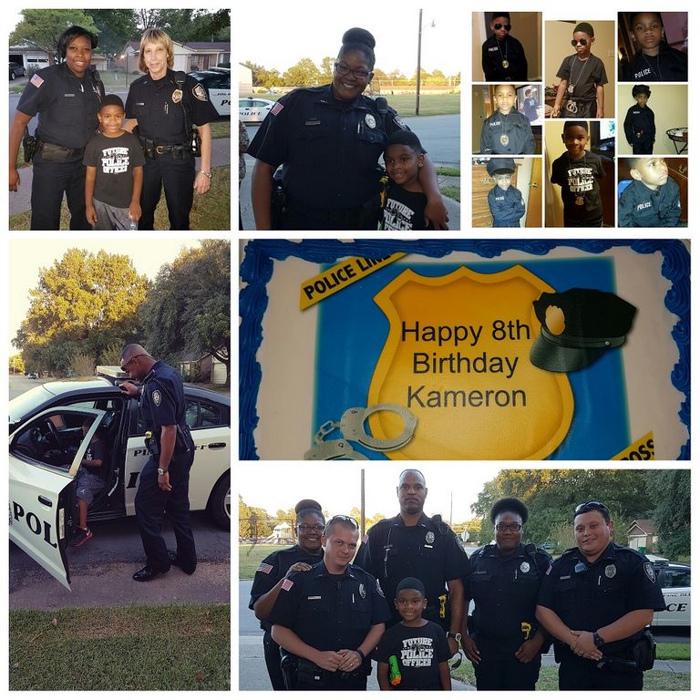 Police help boy celebrate birthday