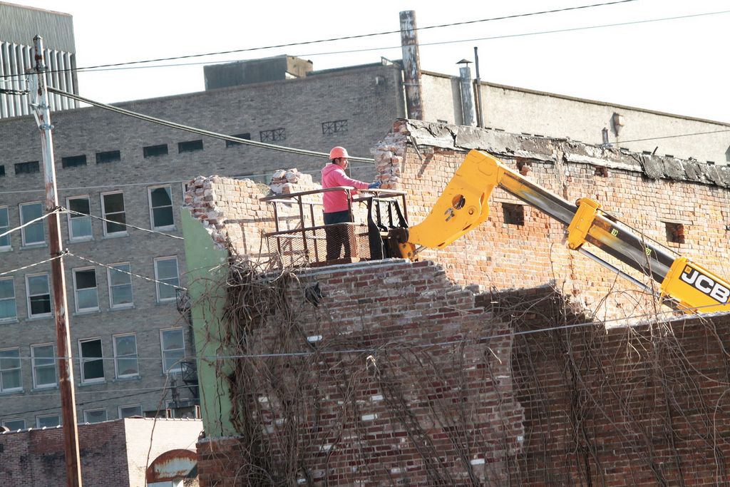 BRICK BY BRICK: Demo work continues downtown