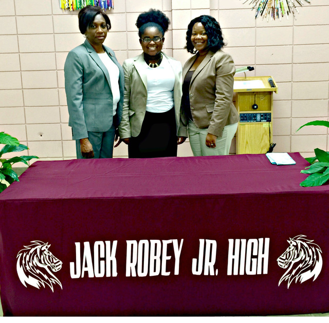 Jack Robey honors students at assembly