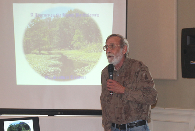 Layher talks about Bayou Bartholomew at West Pine Bluff Rotary