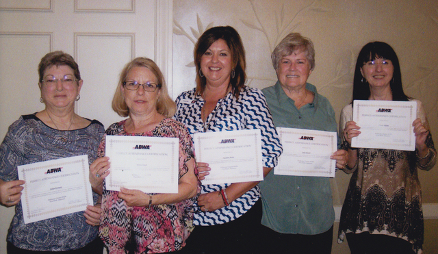 DuBocage ABWA presents perfect attendance awards