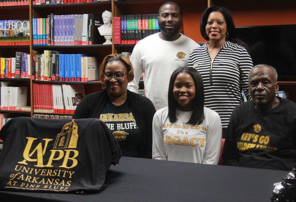 White Hall cheerleader signs with UAPB