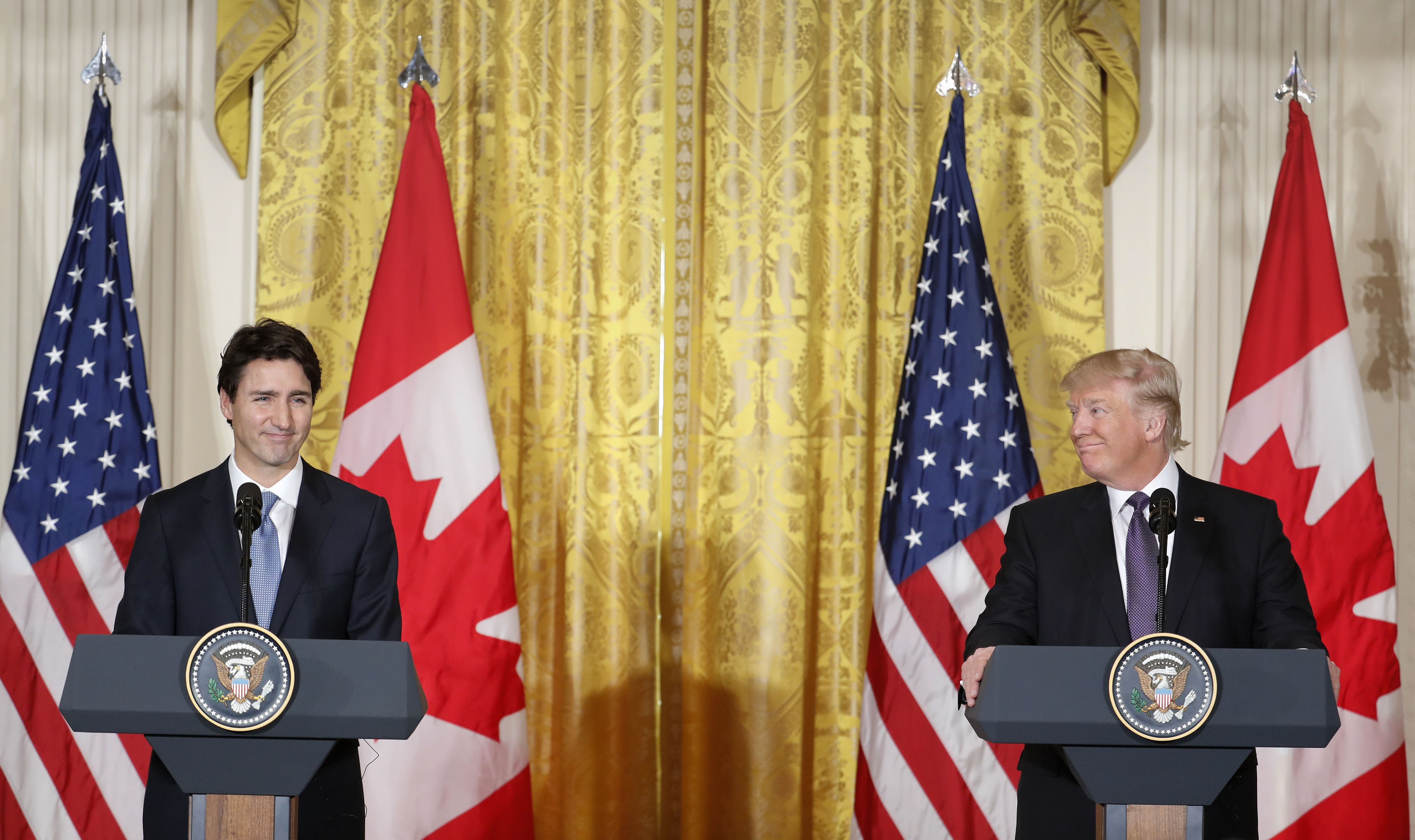 Canada’s Trudeau talks trade with Trump at White House