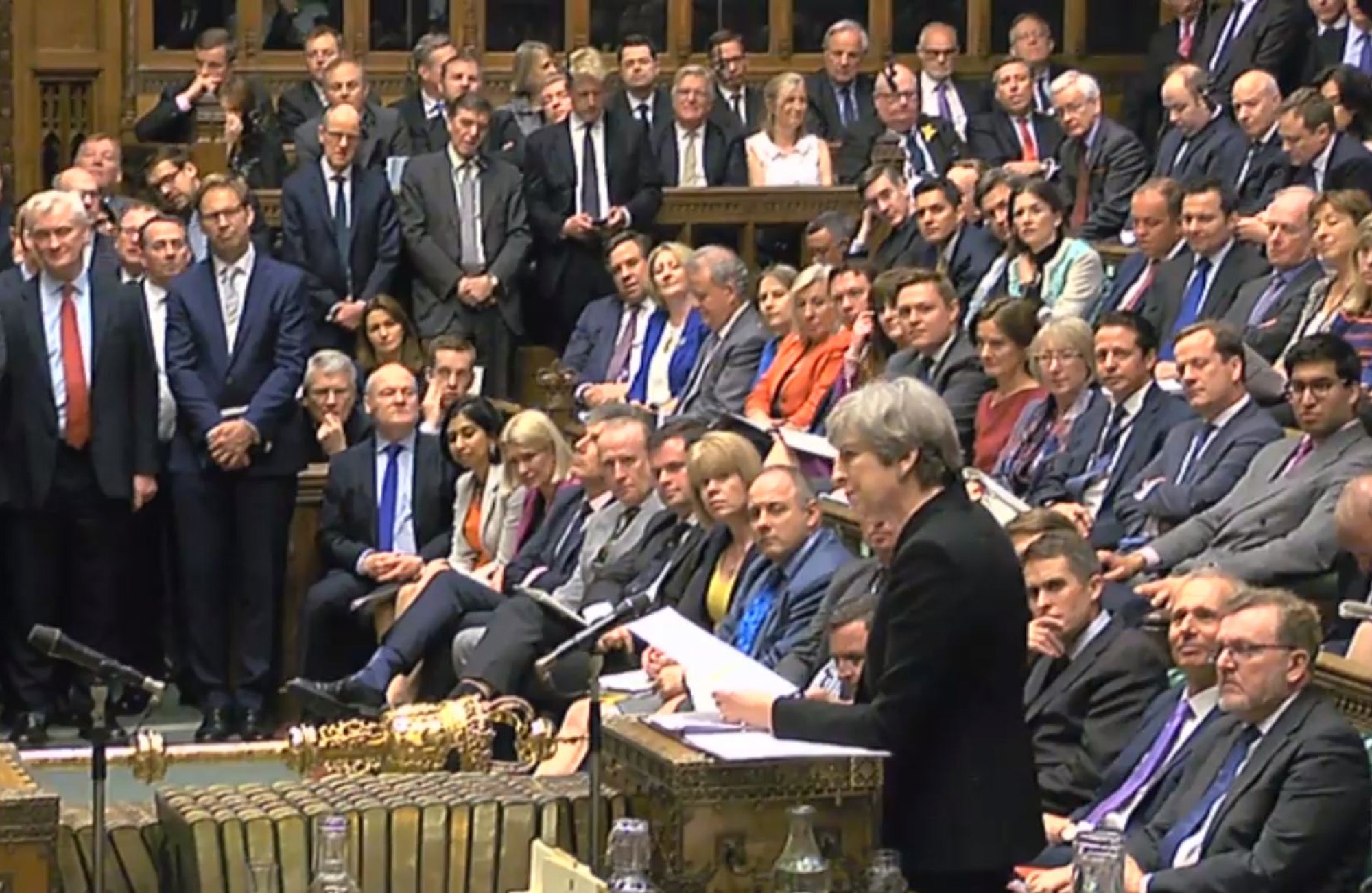 UK lawmakers back prime minister’s call for June 8 election
