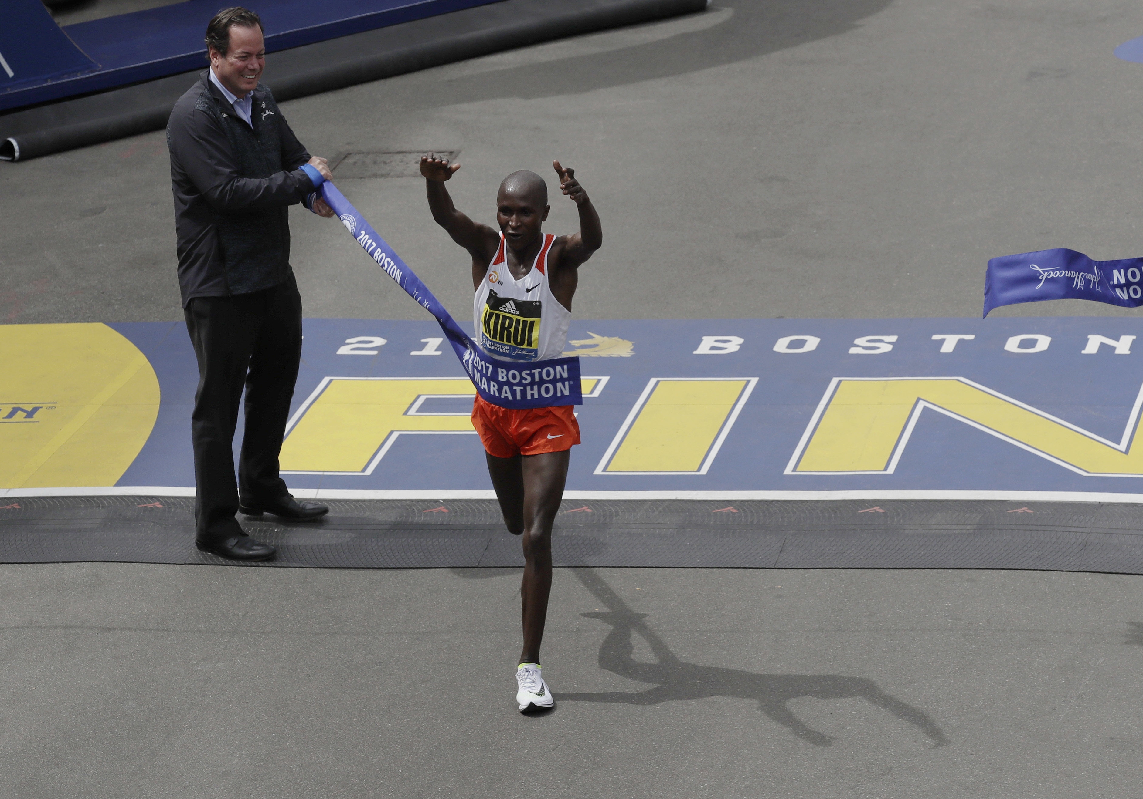 Kenyans Kirui, Kiplagat win 121st Boston Marathon