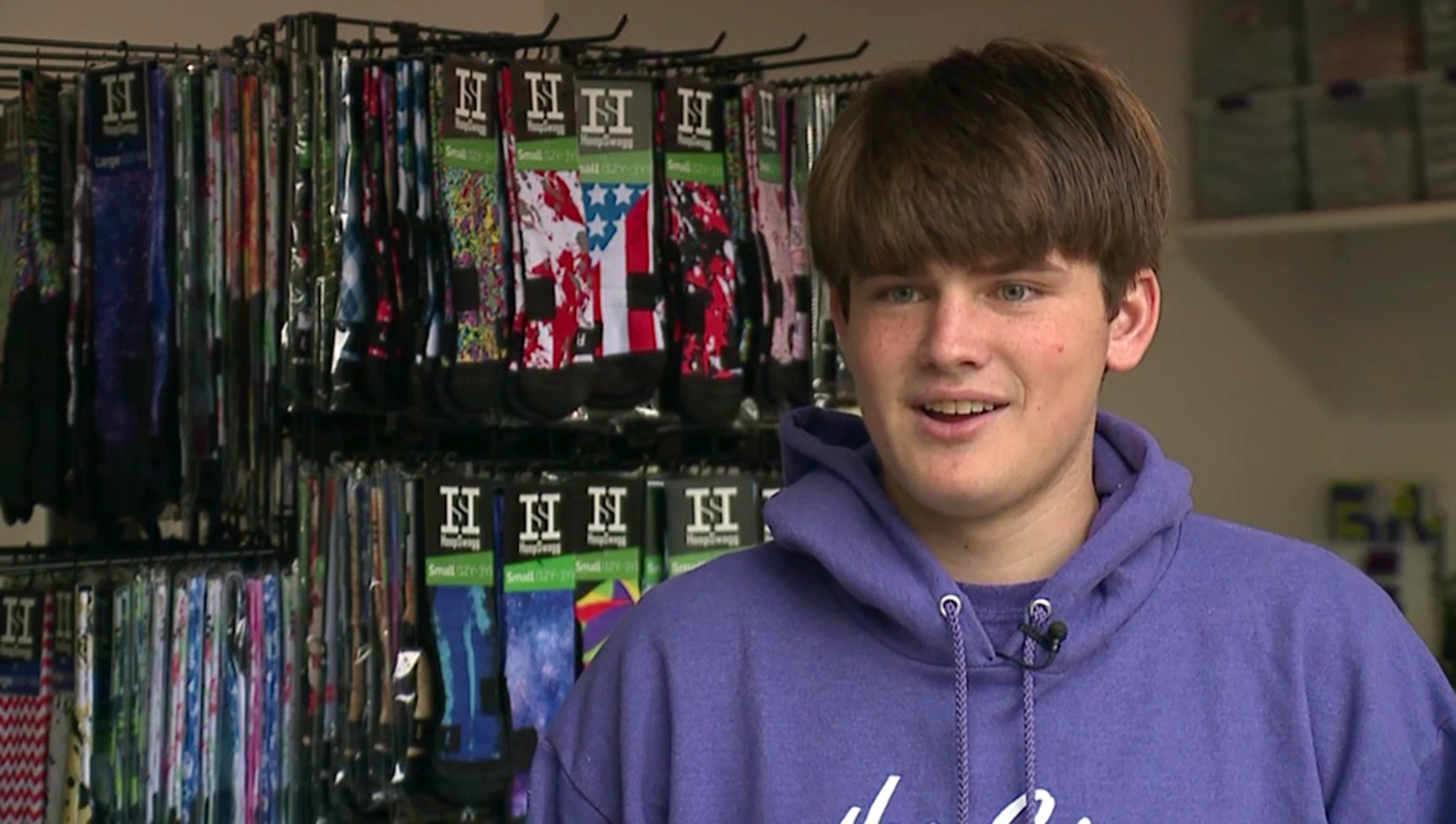 LIGHT LUNCH: Teen sells $1M in socks in his spare time