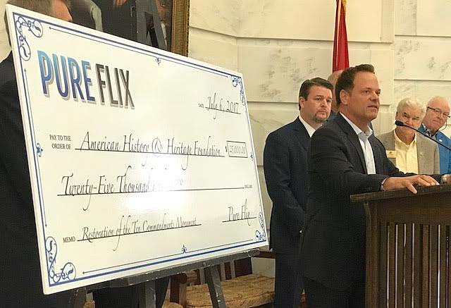Film producers donate to Ten Commandments monument
