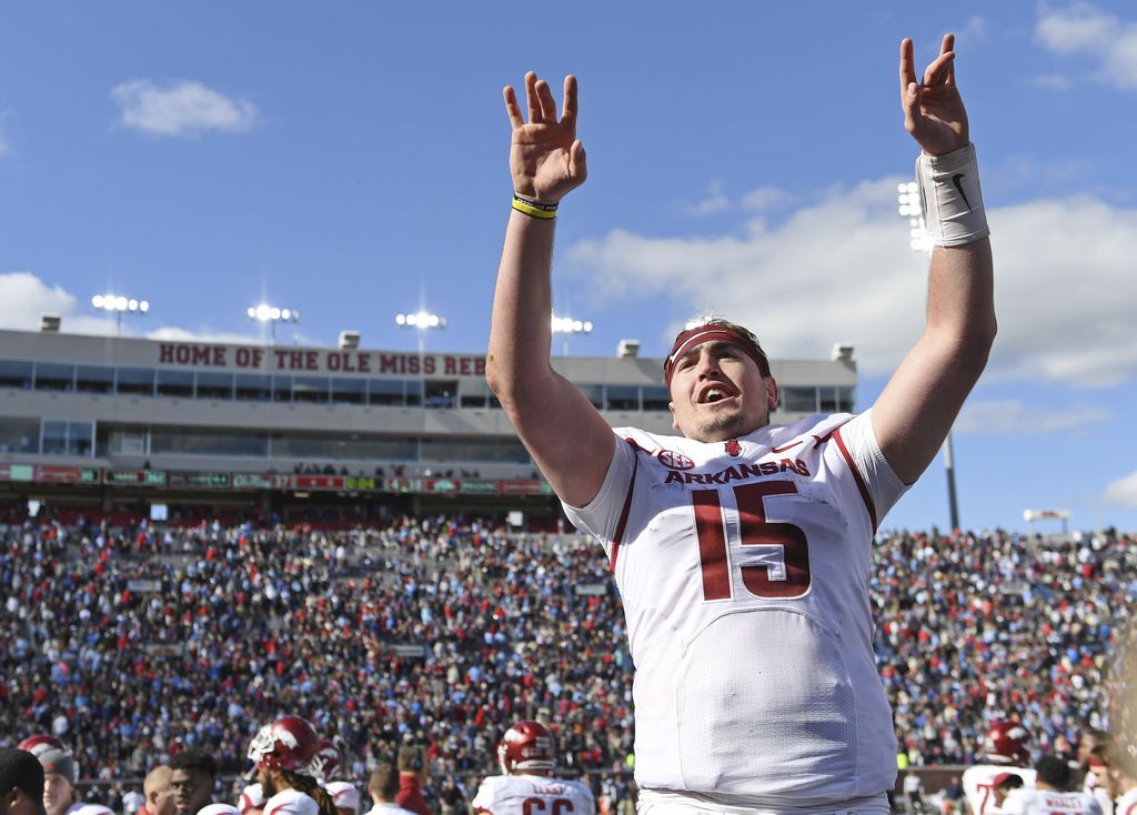 FINALLY, A WIN: Arkansas rallies to beat Mississippi 38-37
