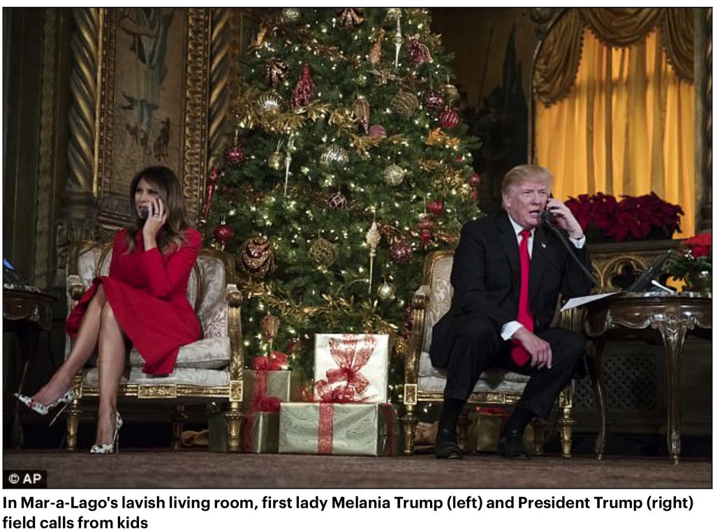 Trump’s busy Christmas Eve: calls to troops, talk of Santa