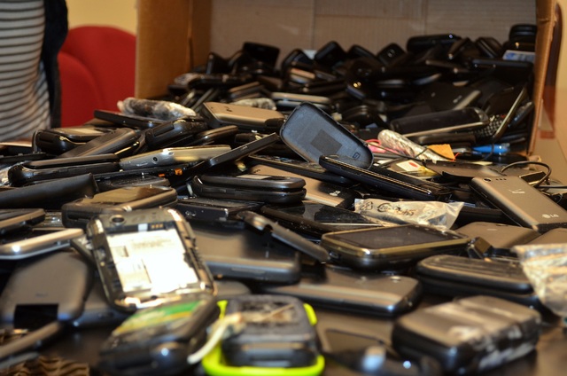 Phones confiscated from prisons will be sent to soldiers