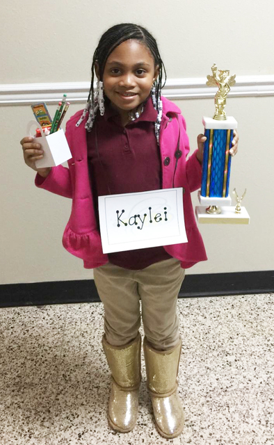 Kindergarten spelling bee winner