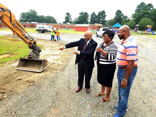 New road cut behind James Matthews Elementary