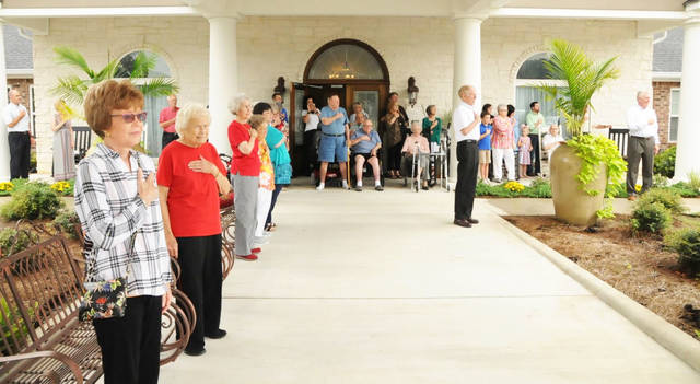 Grand Manor receives flag pole