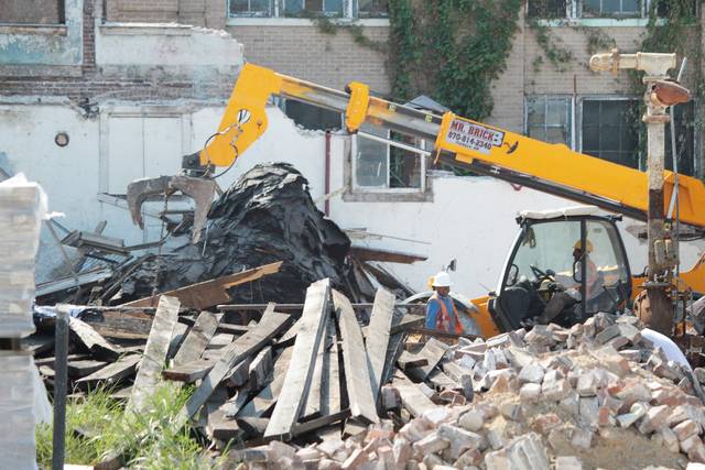 MAKING PROGRESS: Downtown demo work continues
