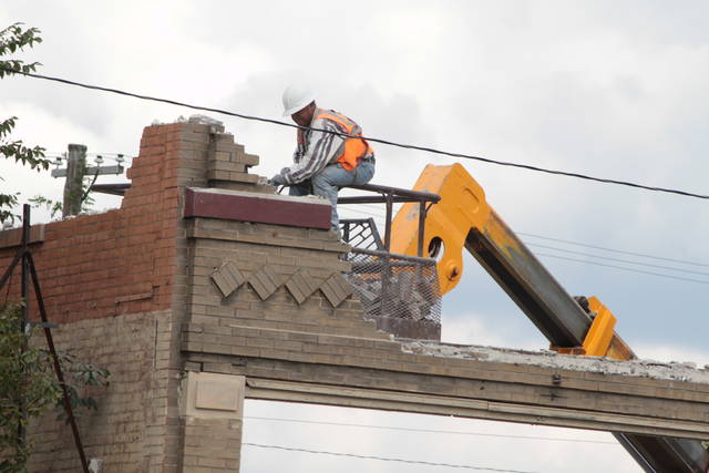 Downtown building demolition near completion